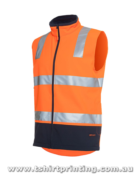 W87V Johnny Bobbin Hi Vis (D+N) Softshell Vest